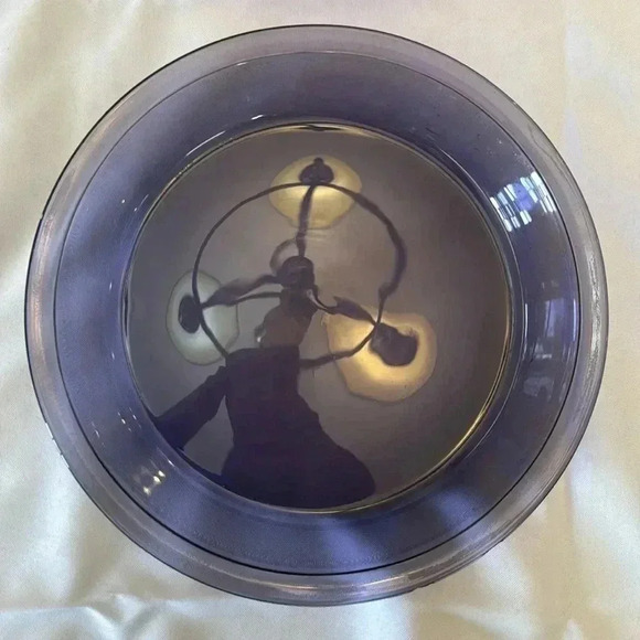 Set of 2 Pyrex #209 9” inch Glass Pie Baking Plates Amethyst Purple & Cranberry - Picture 4 of 7